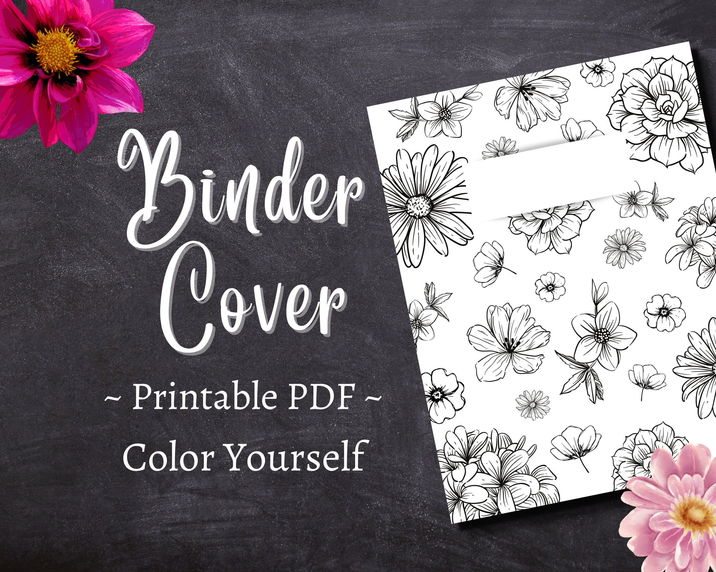 Subject Binder Cover Printable / Letter Size / School Binder Cover ...