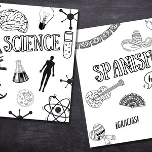 School Subjects Binder Cover Printable / Letter Size / Teacher Binder ...