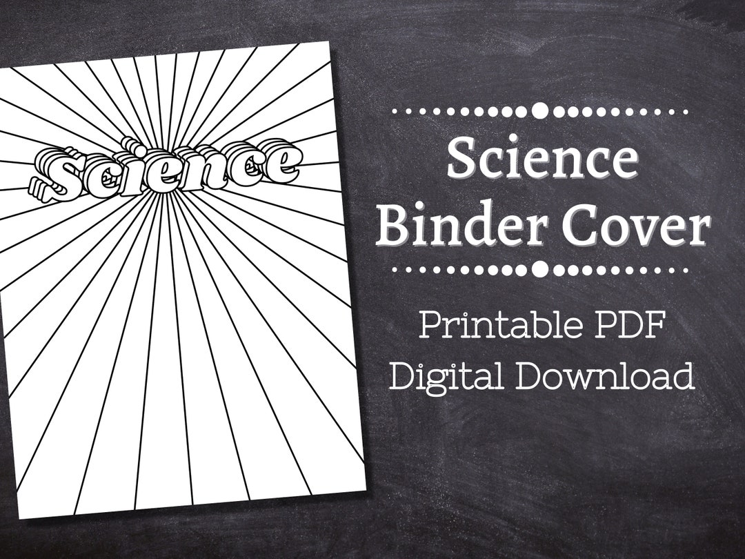 Science Binder Cover Printable / Retro / Letter Size / School Etsy