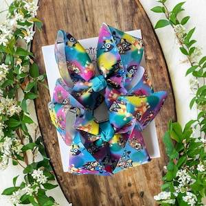 2 Piece Blue Dog Cartoon Inspired Hair Bow Set by Inspired Bows SHIPS FREE!