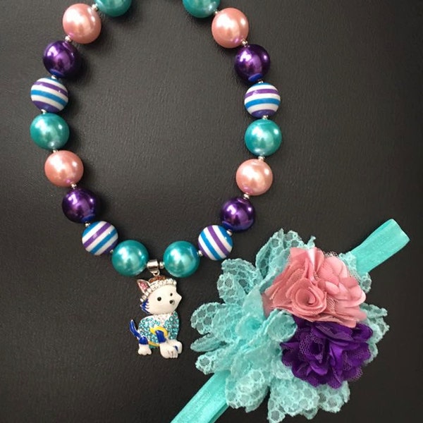 Paw Patrol Everest headband and necklace set - More Paw Patrol in my shop!