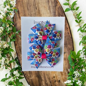 Cartoon Shark Hair Bow Set: Inspired Alligator Clip Bows (Set of 2)