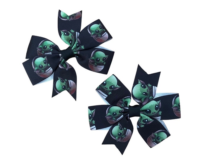 Super Hero Hair Bow Set ( 2 )