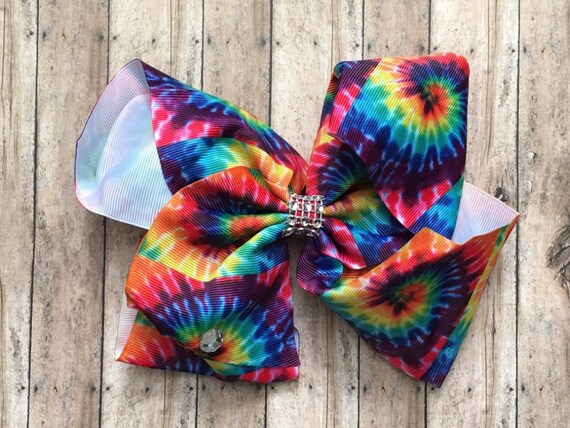 Tie Dye Hair Bow Etsy