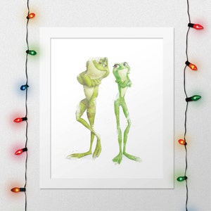 TIANA FROG PRINT, Tiana And Naveen Print, Tiana Print, Tiana Frog Printable, Tiana Naveen Frogs Print, Tiana Wall Art, Digital Print