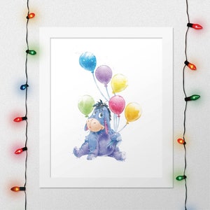 I-Ah, I-Ah Druck, Winnie Puuh, I-Ah, niedliche Wandkunst, I-Aquarell, I-Ah, Kinderzimmer, Winnie Eeyore Print, Wandkunst, Digitaldruck