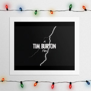 TIM BURTON FILM Print, Creddits Remake Movie Print Art Design Wall Decor Poster, Digital Print