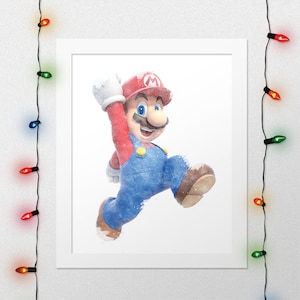 MARIO BROS PRINT, Mario Bros Wall Art, Mario Print, Mario Game Decor, Super Mario Bros print, Mario Bros Decor, Gamer Boy Print, Digital