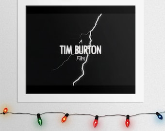 TIM BURTON FILM Print, Creddits Remake Movie Print Art Design Wall Decor Poster, Digital Print