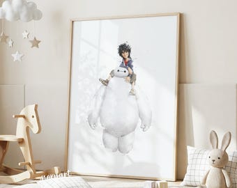 ベイマックスとヒロのプリント、ディズニー ベイマックス ポスター