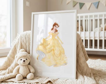 プリンセスベルの印刷可能なアート プリンセスベルの水彩画 プリンセス