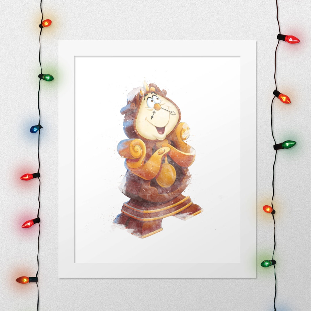 COGSWORTH CLOCK Disney Clock Beauty and the Beast Clock Etsy