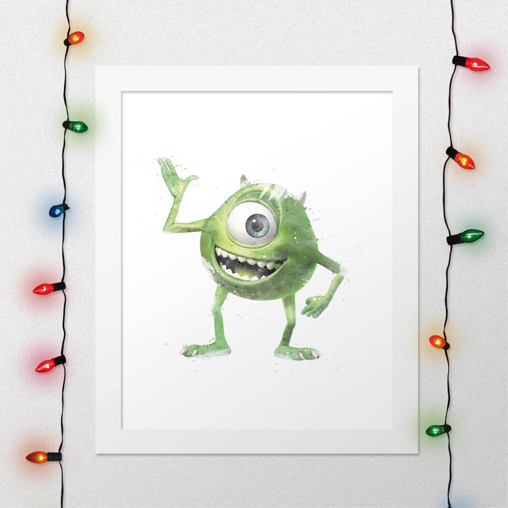 MIKE WAZOWSKI, Mike Wazowski Print, Monsters Inc, Mike Sulley, Mike  Monsters Inc Watercolor, Monsters Inc Nursery, Wall Art, Digital Print -  Etsy, image size:1000x1000