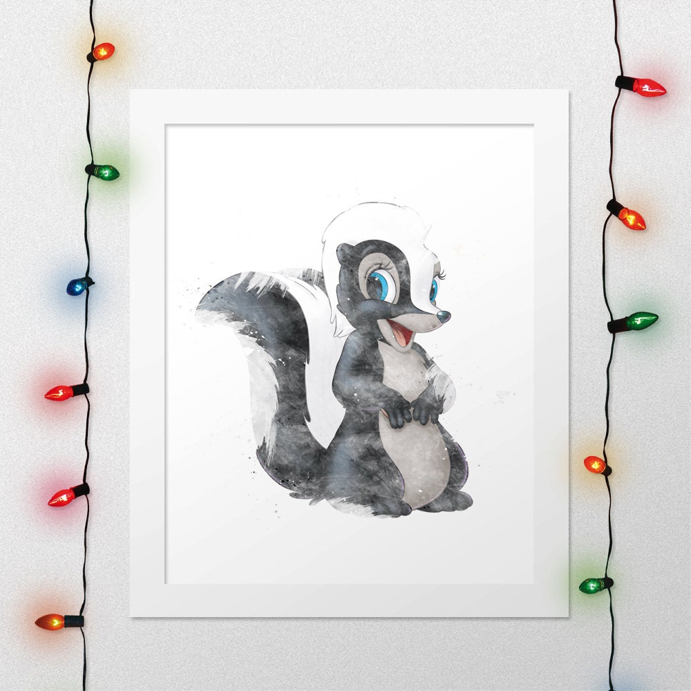 FLOWER SKUNK Bambi Flower Bambi Skunk Disney Print Bambi - Etsy 日本