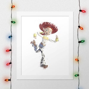 TOY STORY JESSIE, Toy Story, Jessie Print, Jessie Toy Story, Nursery Watercolor, Jessie Wall art, Nursery Toy Story, Digital Print