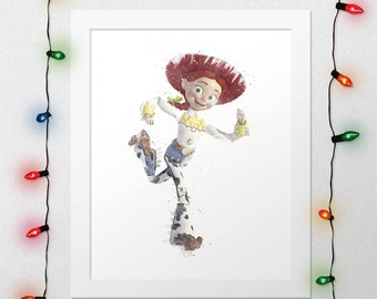 TOY STORY JESSIE, Toy Story, Jessie Print, Jessie Toy Story, Kinderzimmer Aquarell, Jessie Wandkunst, Kinderzimmer Toy Story, Digitaldruck