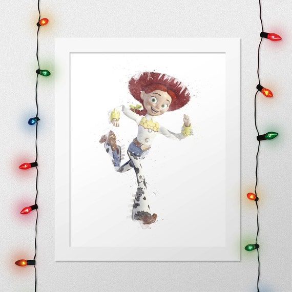 TOY STORY JESSIE Toy Story Jessie Print Jessie Toy Story Nursery Watercolor Jessie Wall Art Nursery Toy Story Digital Print Etsy