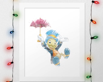 プリント. ジミニー クリケット ピノキオ オリジナル ファン