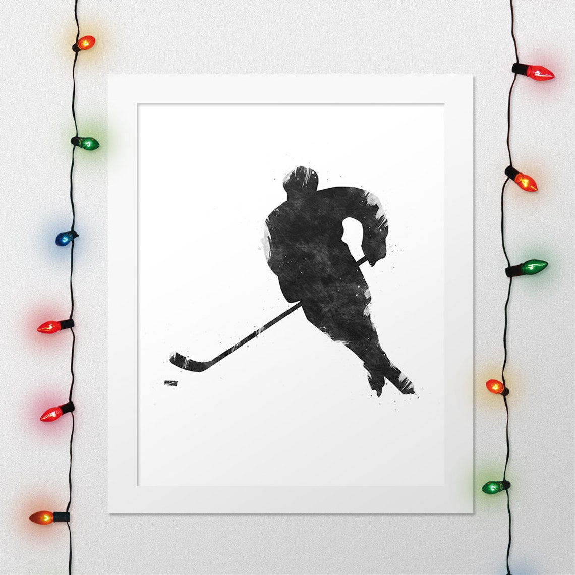 HOCKEY PRINT Hockey Player Print Hockey Wall Art Hockey Etsy