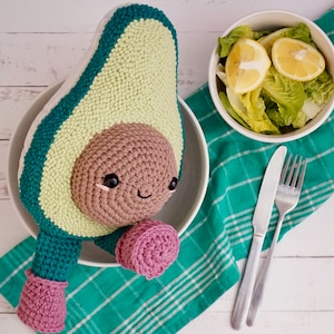 Patrón: Palta - Patrón amigurumi Palta a crochet y punch needle + video tutorial en ESPAÑOL