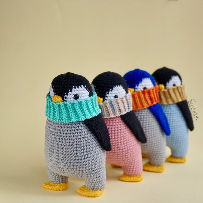 Amigurumi Penguin Crochet pattern and tutorial English and Spanish Penguin FrostPing\u00fcino Hielito Pattern
