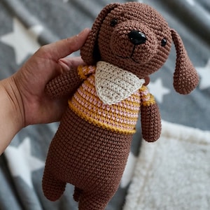 Pattern: Eliot Dachshund/Salchicha Eliot - Amigurumi Dachshund Crochet pattern and tutorial English and Spanish
