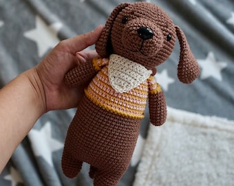 Pattern: Eliot Dachshund/Salchicha Eliot - Amigurumi Dachshund Crochet pattern and tutorial English and Spanish