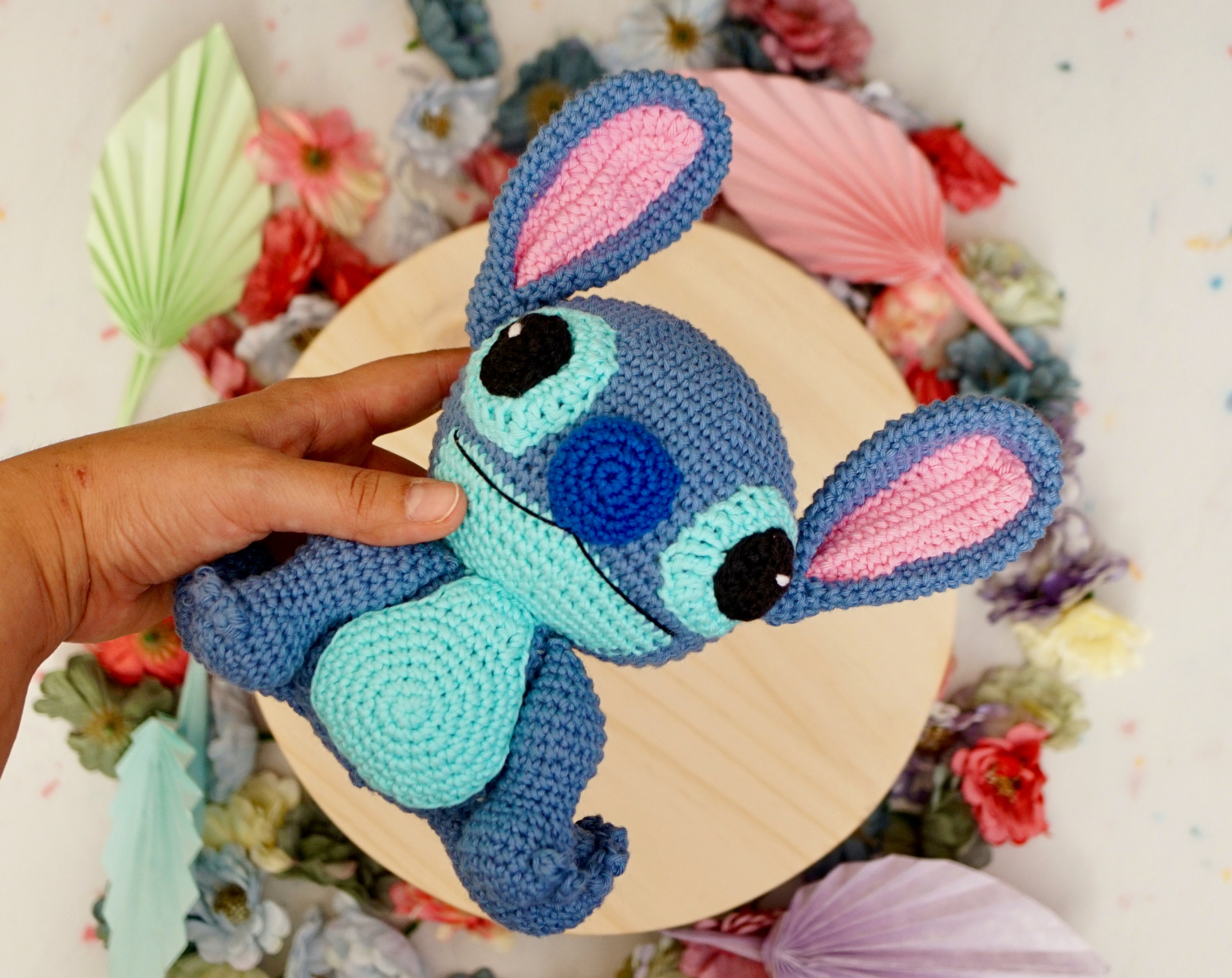 Crochet Stitch, Scrump Amirugumi , Leroy,reuben Doll, Blue and Pink  Creature Crochet Plush Amigurumi Inspired by Lilo and Stitch and Angel 