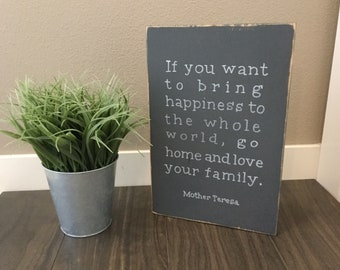 Family quote sign | Etsy