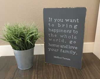 Family quote sign | Etsy