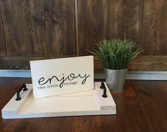 Enjoy the little things |  Home Decor  |  Wood Sign