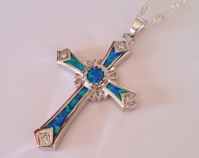 Sterling Silver Cross Necklace Small Cross Necklace Sterling Etsy