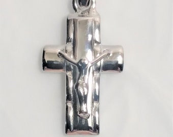 Sterling Silver Crucifix , Small Cross Necklace, Sterling Silver Cross with Sterling Silver Chain,Confirmation Gift,