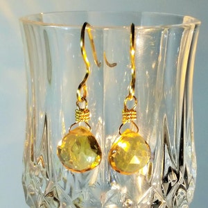Citrine Earrings, Earrings, Citrine Dangle Earrings Gold, Citrine Gemstone Earrings,Novermber Birthstone,Birthstone Earrings, Wedding,Bridal