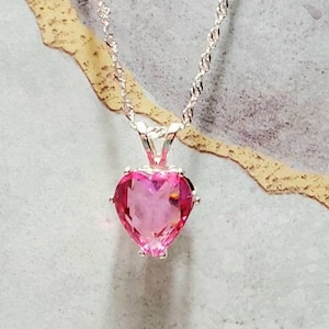 Rose Heart Sterling Silver Pendant Necklace- Delicate Necklace - Layering Necklace- Gift for her-Valentine Gift-Anniversary Gift