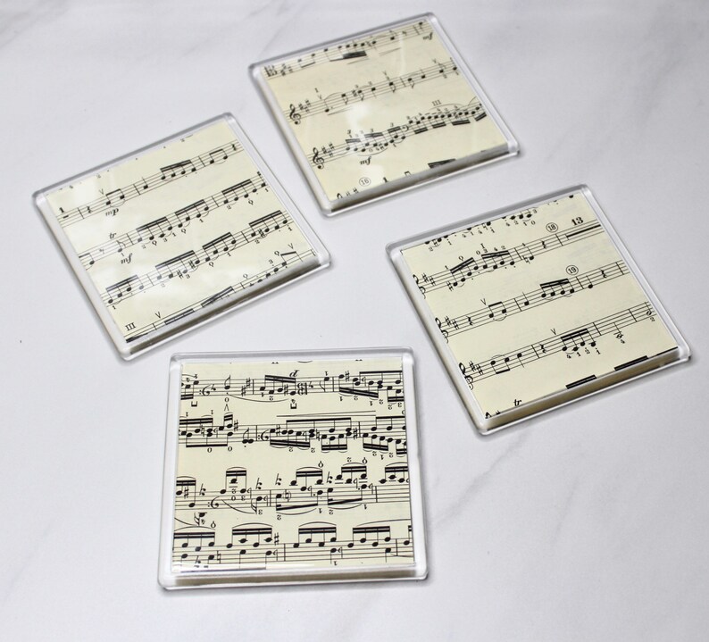 Vintage Sheet Music Coaster Set - Made From Authentic Sheet Music ...