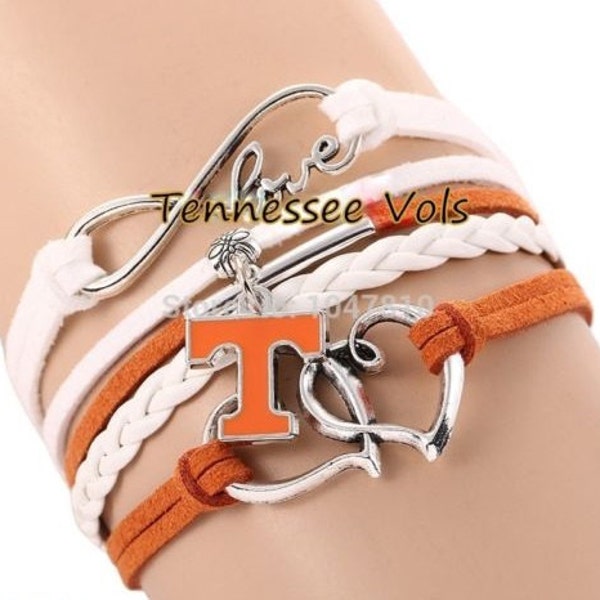 University of Tennessee Vols Infinity Bracelet Ladies Girls Fashion New Design for 2016