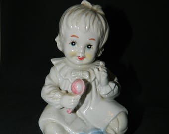 Vintage Baby meisje muziekdoos of speler, Wind it en luister naar de muziek spelen "Lullaby & Goodnight"
