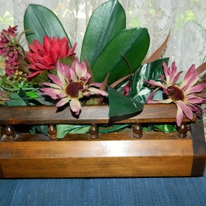 Vintage lange Holz Pflanzer, die für künstliche Pflanzen oder Blumen oder verwenden sie für das ganze Jahr Dekoration verwendet werden kann