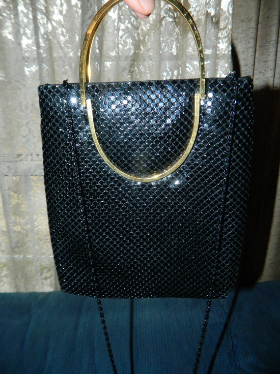 Black evening bag with shoulder strap hotsell