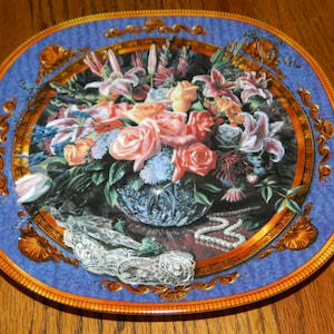 Vintage Bradford Exchange &quot;Dreams To Gather&quot; Porcelain 1994 Plate.  The 1st Issue in When Dreams Blossom Collection