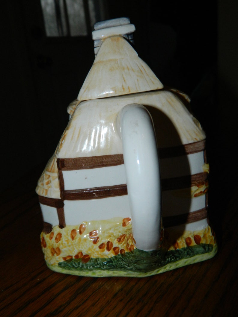 Vintage House Teapot Country Cottage Uniquely Shaped Teapot. Etsy