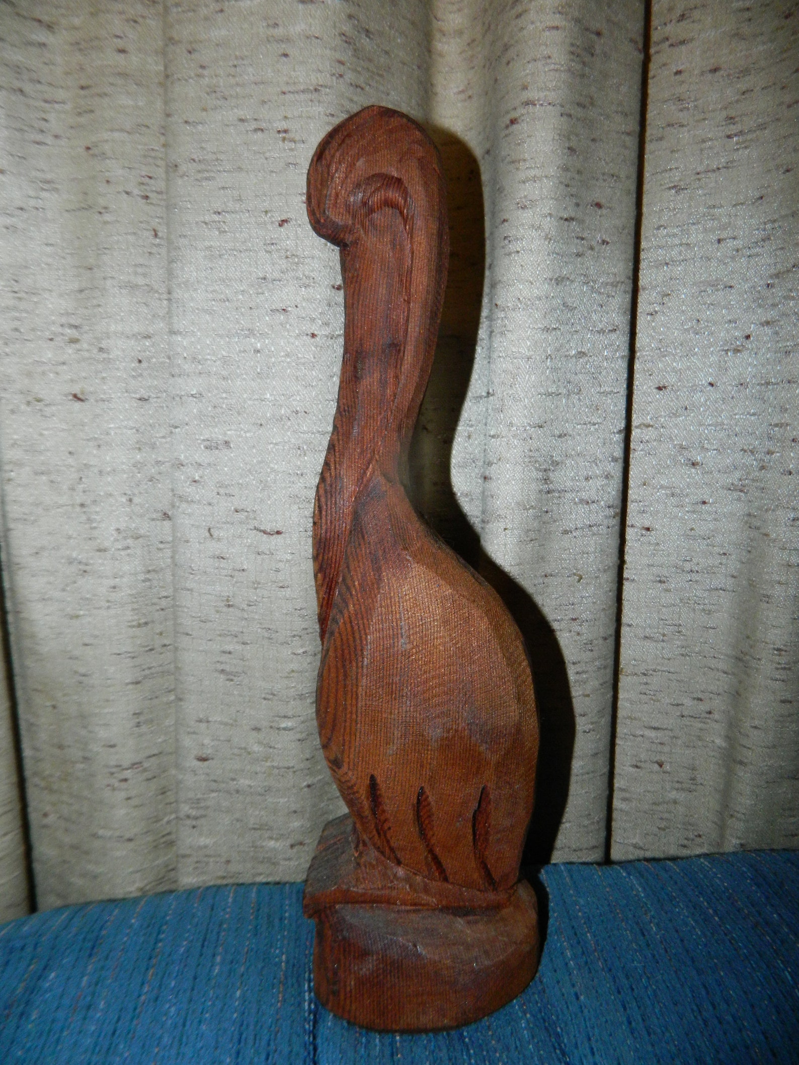 Vintage Wooden Pelican Statue. A Nautical Pelican Figurine to Etsy