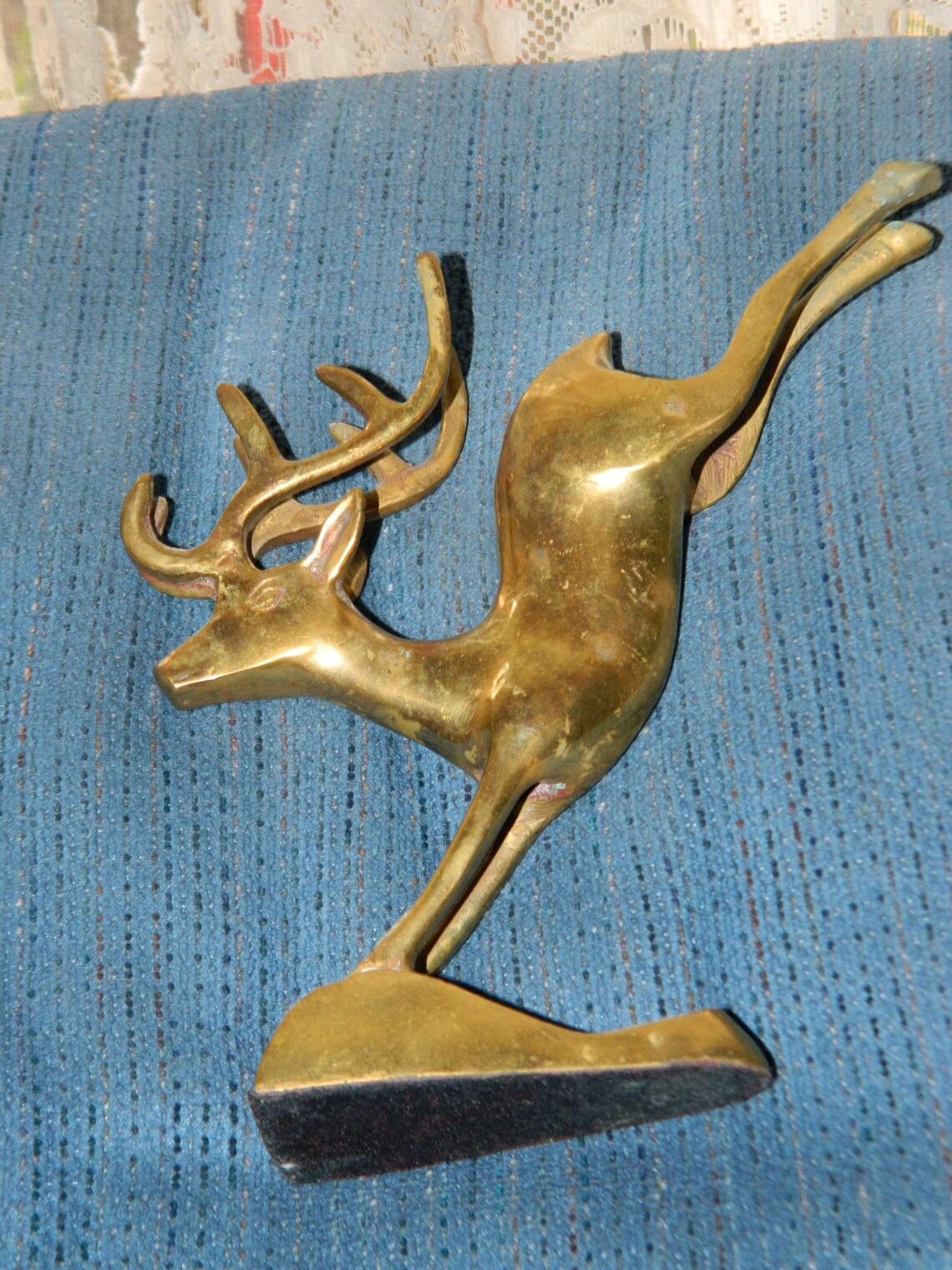Vintage Brass Deer Figurine. A Nice & Heavy Mid Century Brass Etsy