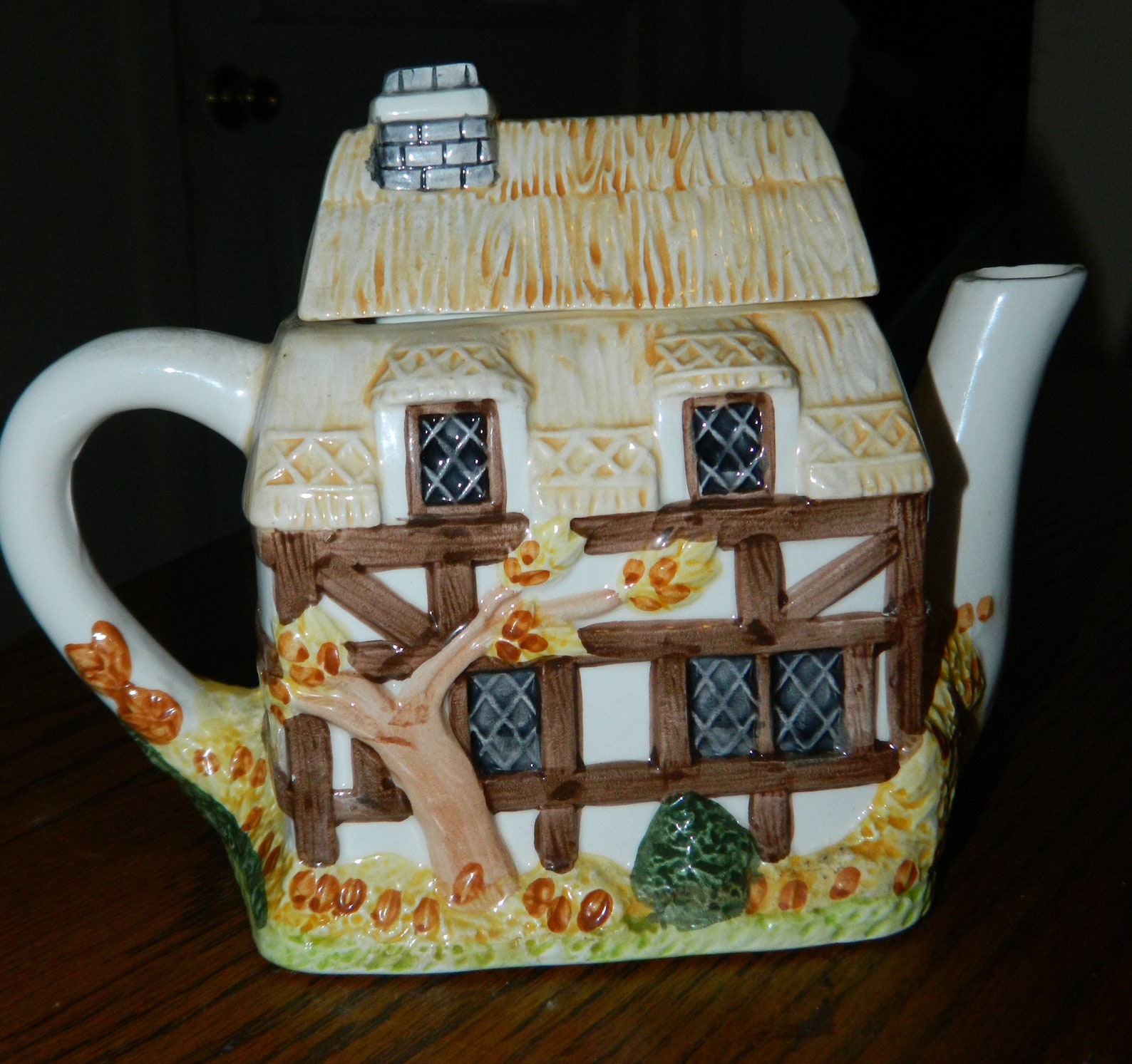 Vintage House Teapot Country Cottage Uniquely Shaped Teapot. Etsy