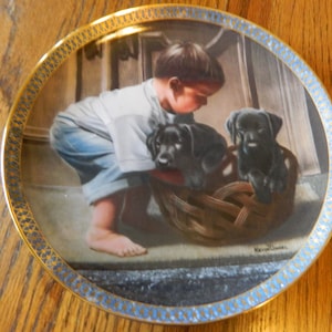 The Bradford Exchange &quot;A Loving Hand&quot;  Porcelain Plate By Kevin Daniel  2nd issue, Plate No. 2441 B In the Quiet Moments Collection. 1994