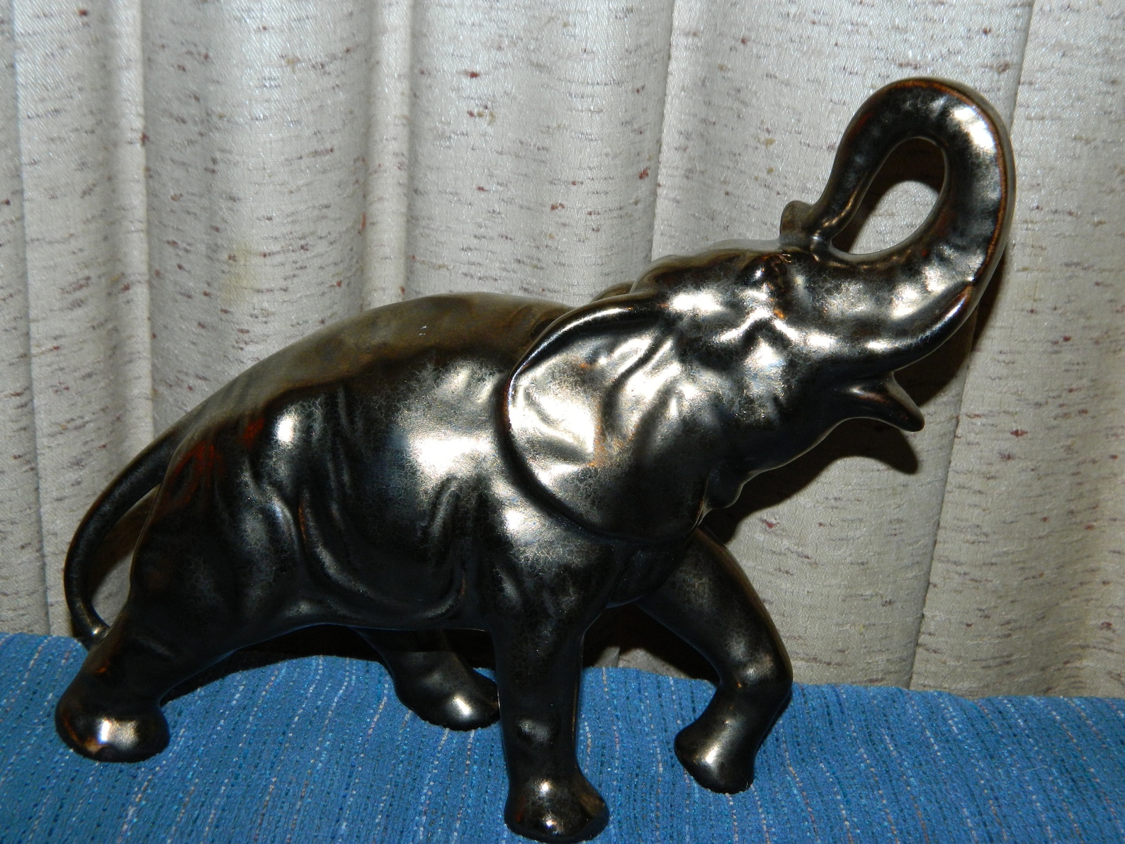 Vintage Large Ceramic Elephant Statue Figurine. Elephant Etsy