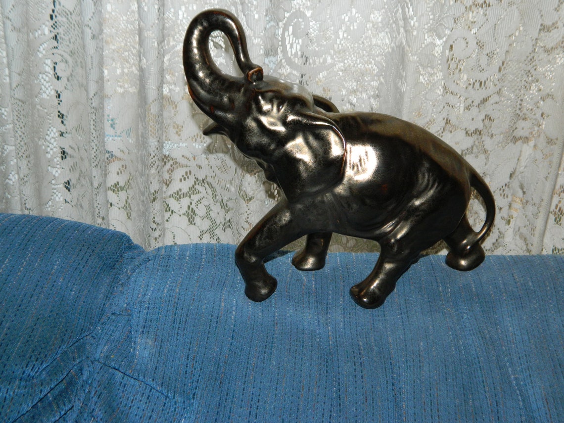 Vintage Large Ceramic Elephant Statue Figurine. Elephant Etsy