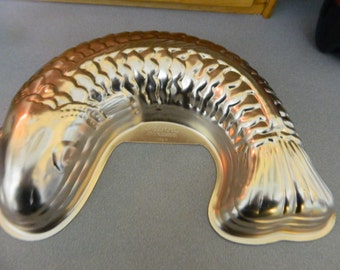 Vintage Jello Fish Mold~Anodized~Aluminum~(Rose Tinted)~Kitchen Decor~Wall Hanging~Kitchen Wall Display~Aluminum Collection~