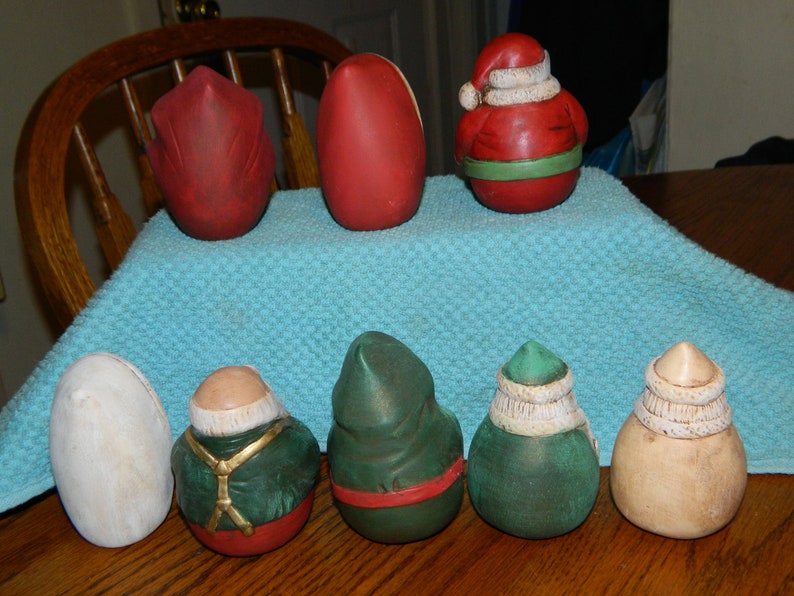 8 Collectible Santa Claus Christmas Decorations 8 Vintage Old World Santa Clauses